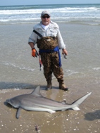 Dennis George with a Blacktip Shark